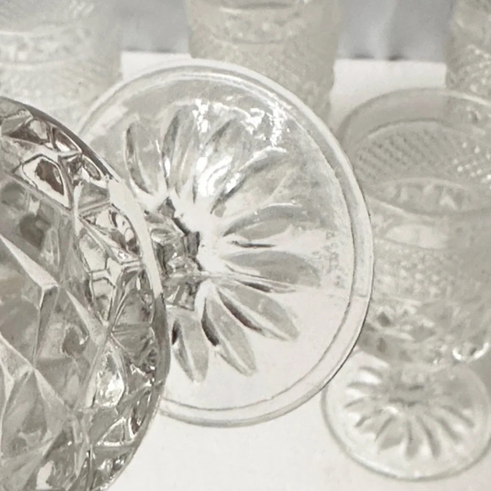Anchor Hocking‎ WEXFORD Water Wine Goblets Glass Clear Holiday Vintage Set of 5 - Picture 4 of 8